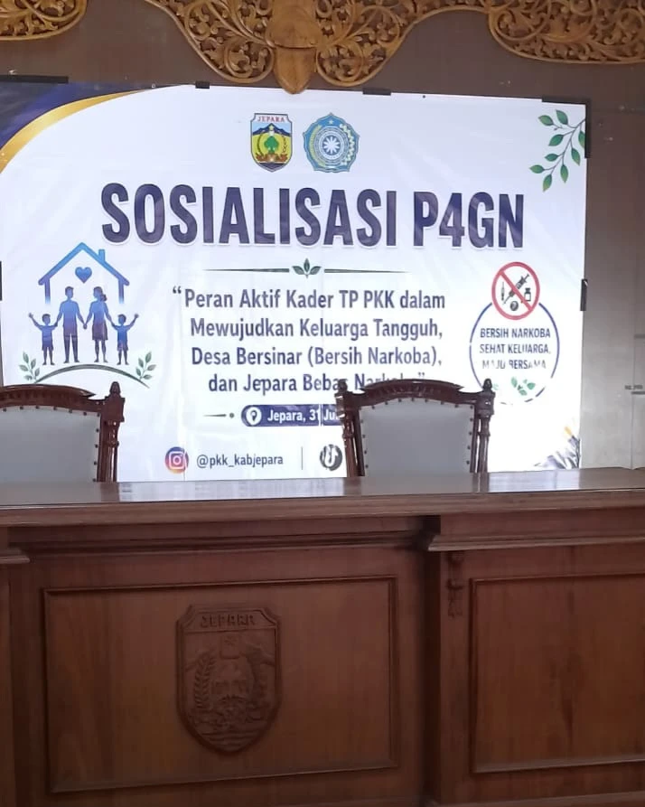 Pokja I TP PKK Desa Karanggondang Mengikuti Sosialisasi P4GN di Kantor OPD Kabupaten Jepara