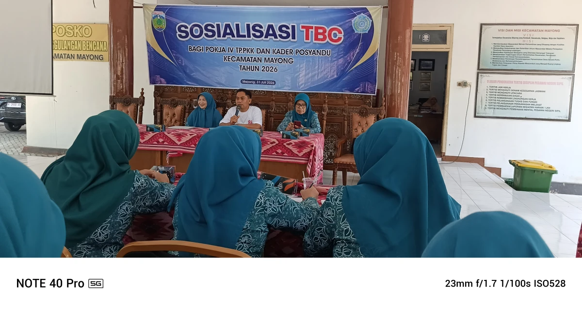TP.PKK Desa Rajekwesi mengikuti kegiatan Sosialisasi TBC di Kecamatan Mayong 