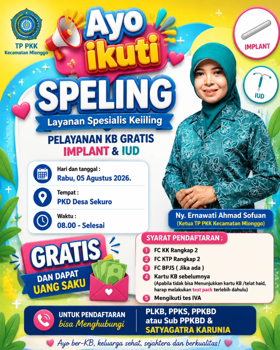 Ketua TP PKK Kecamatan Mlonggo Mengajak Masyarakat Memanfaatkan Layanan SPELING