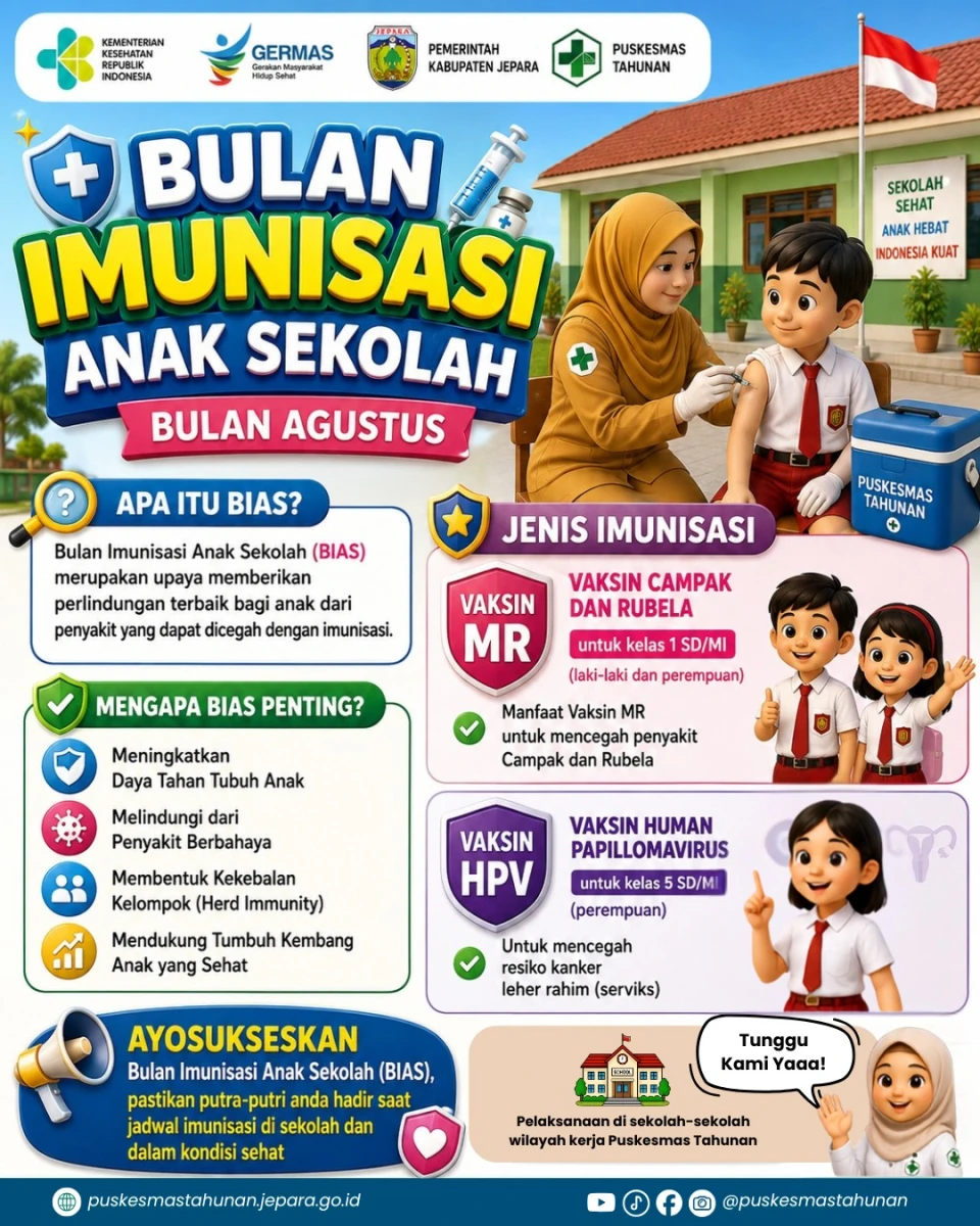 Bulan Imunisasi Anak Sekolah (BIAS) Tahun 2026