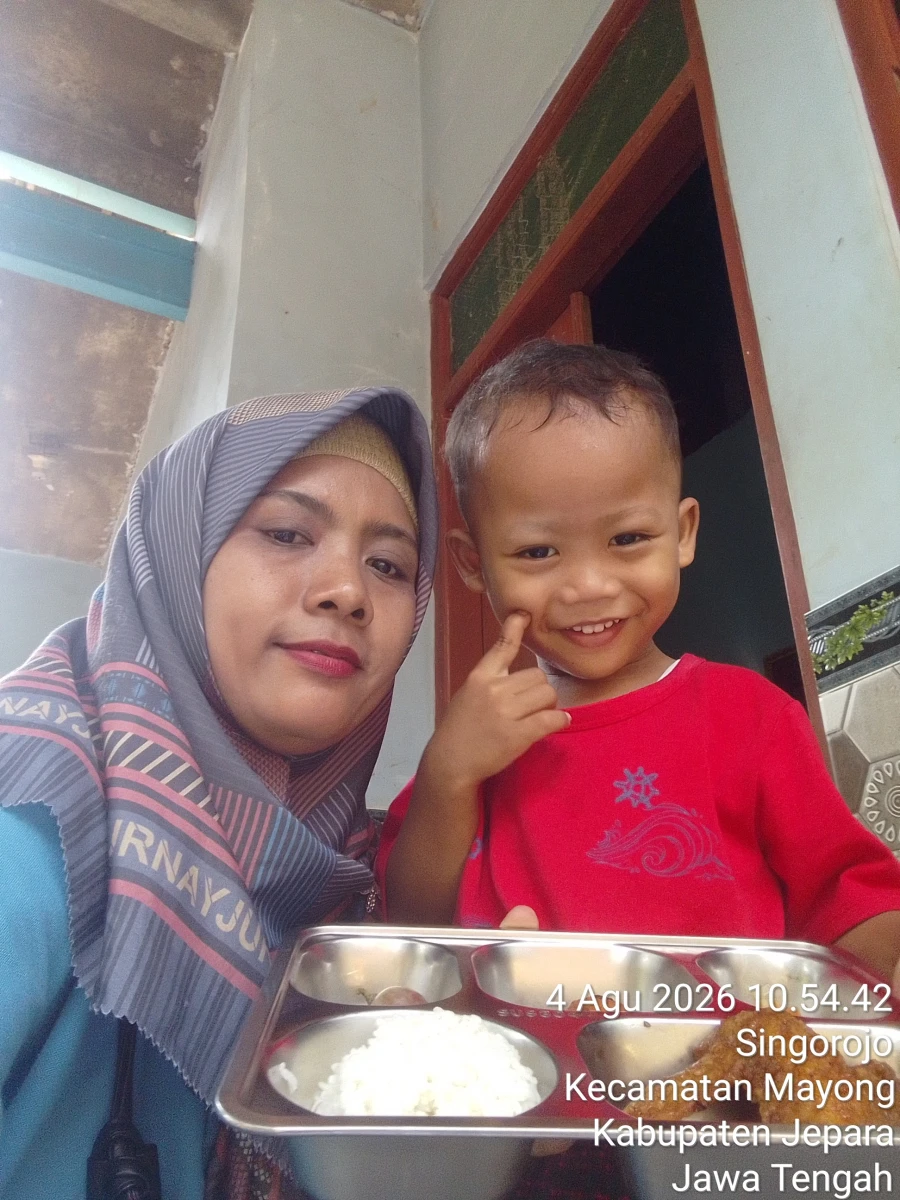 Pendistribusian MBG 3B ( BALITA) Posyandu Dahia Desa Singorojo