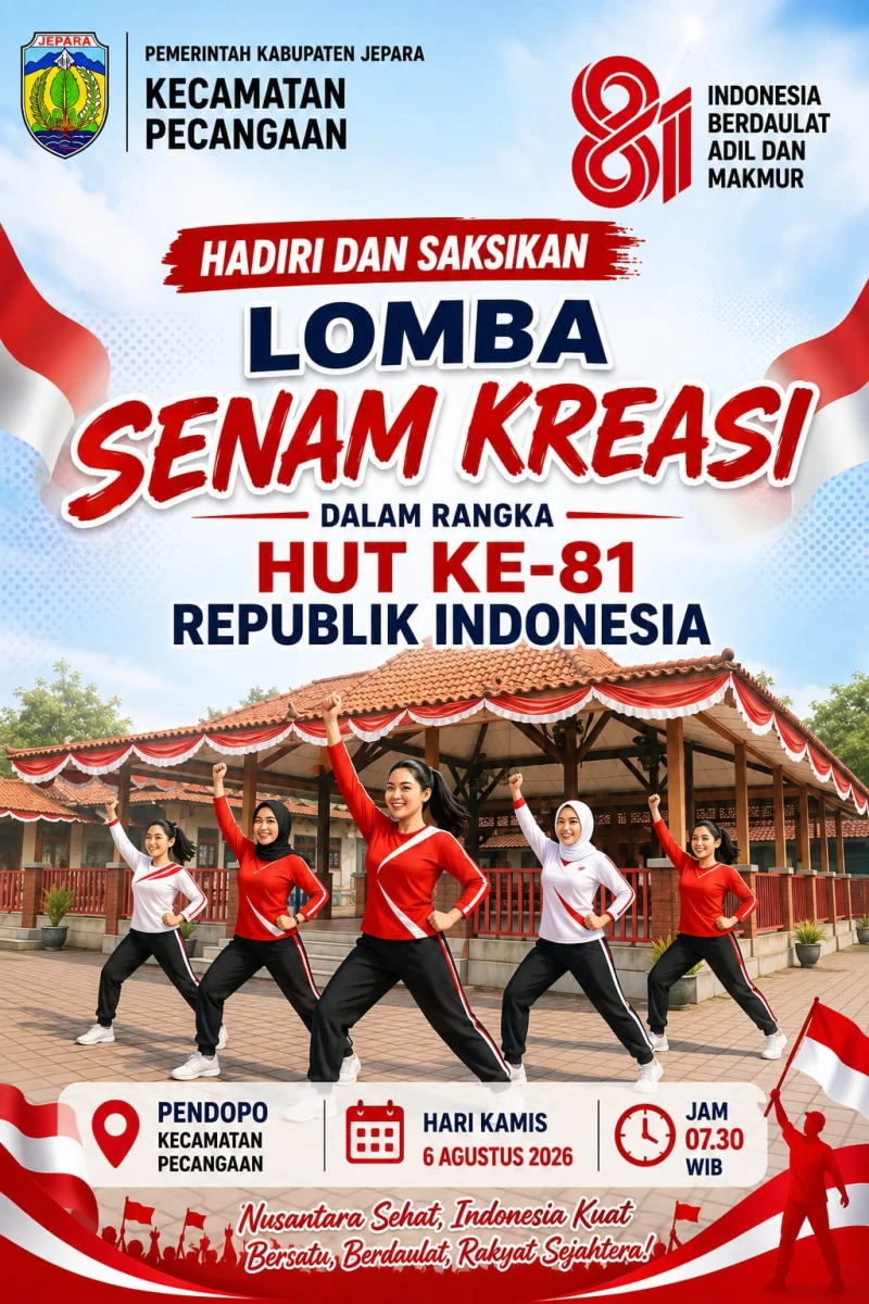 HADIRI DAN SAKSIKAN! LOMBA SENAM KREASI KECAMATAN PECANGAAN 2026