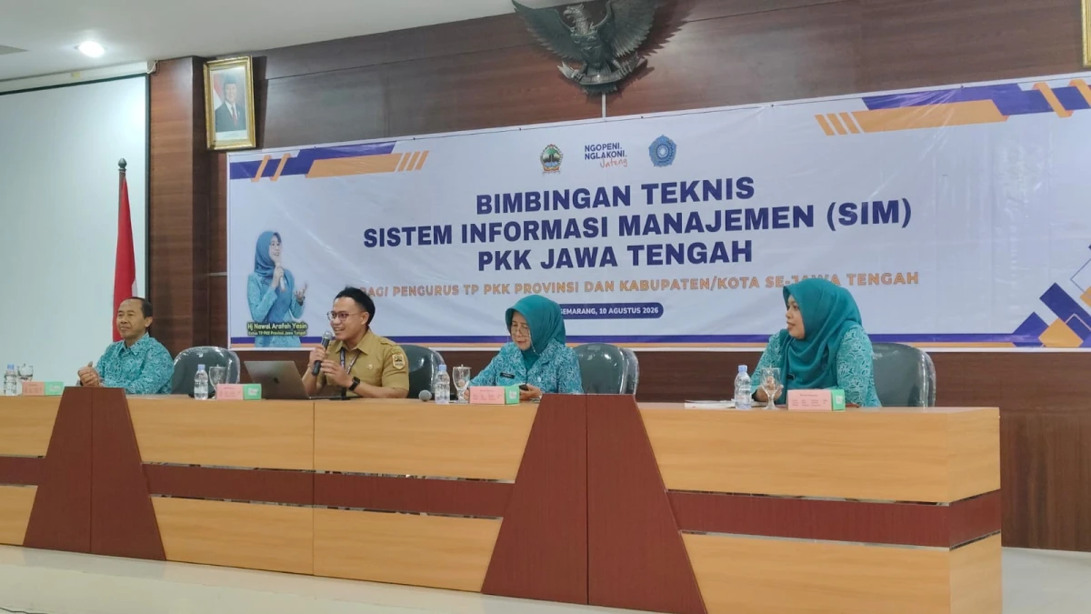 TP PKK Jawa Tengah menyelenggarakan Bimbingan Teknis Sistem Informasi Manajemen (SIM) PKK 