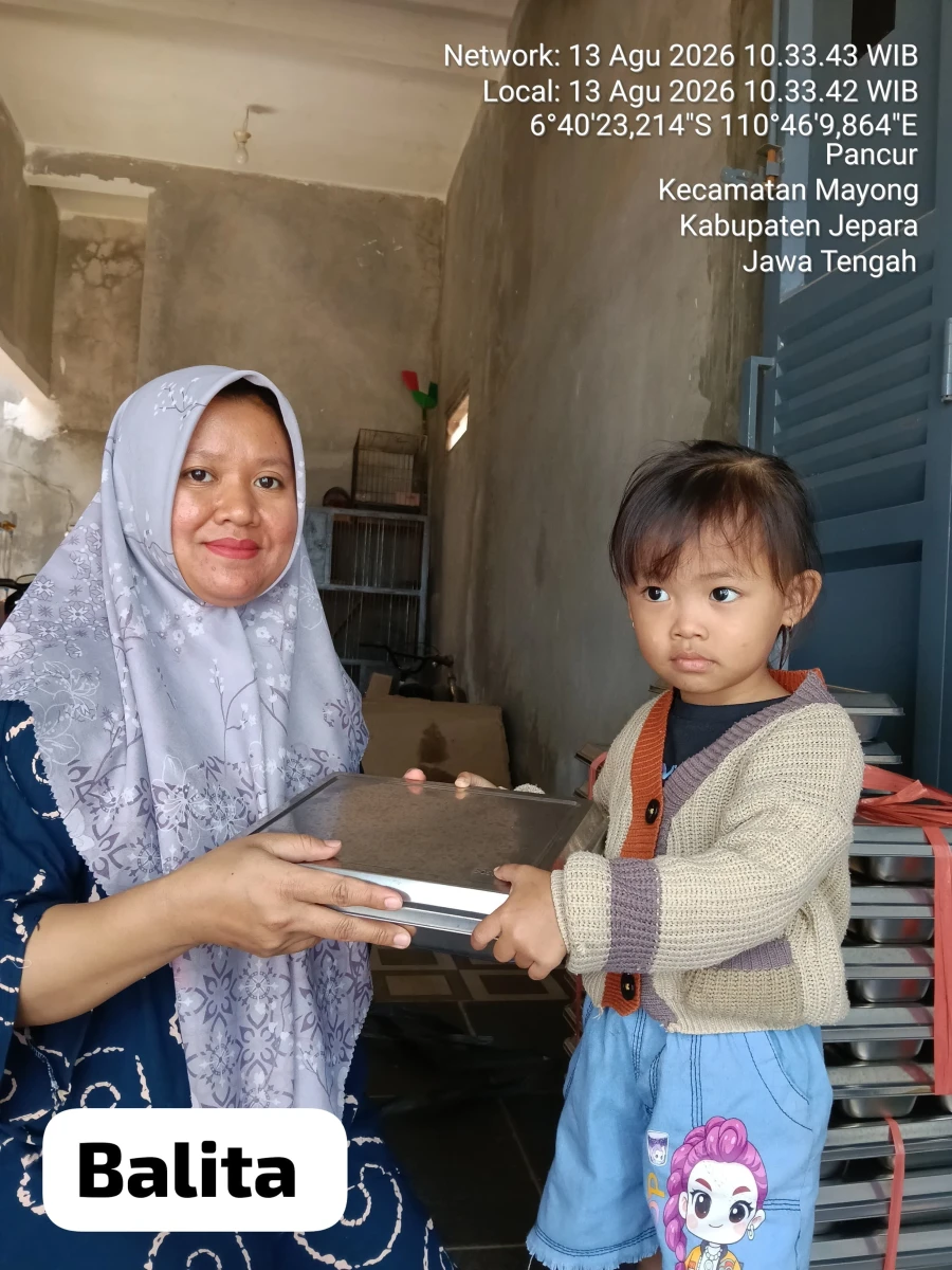 Pemberian MBG  bagi anak balita di sinar putra  2026
