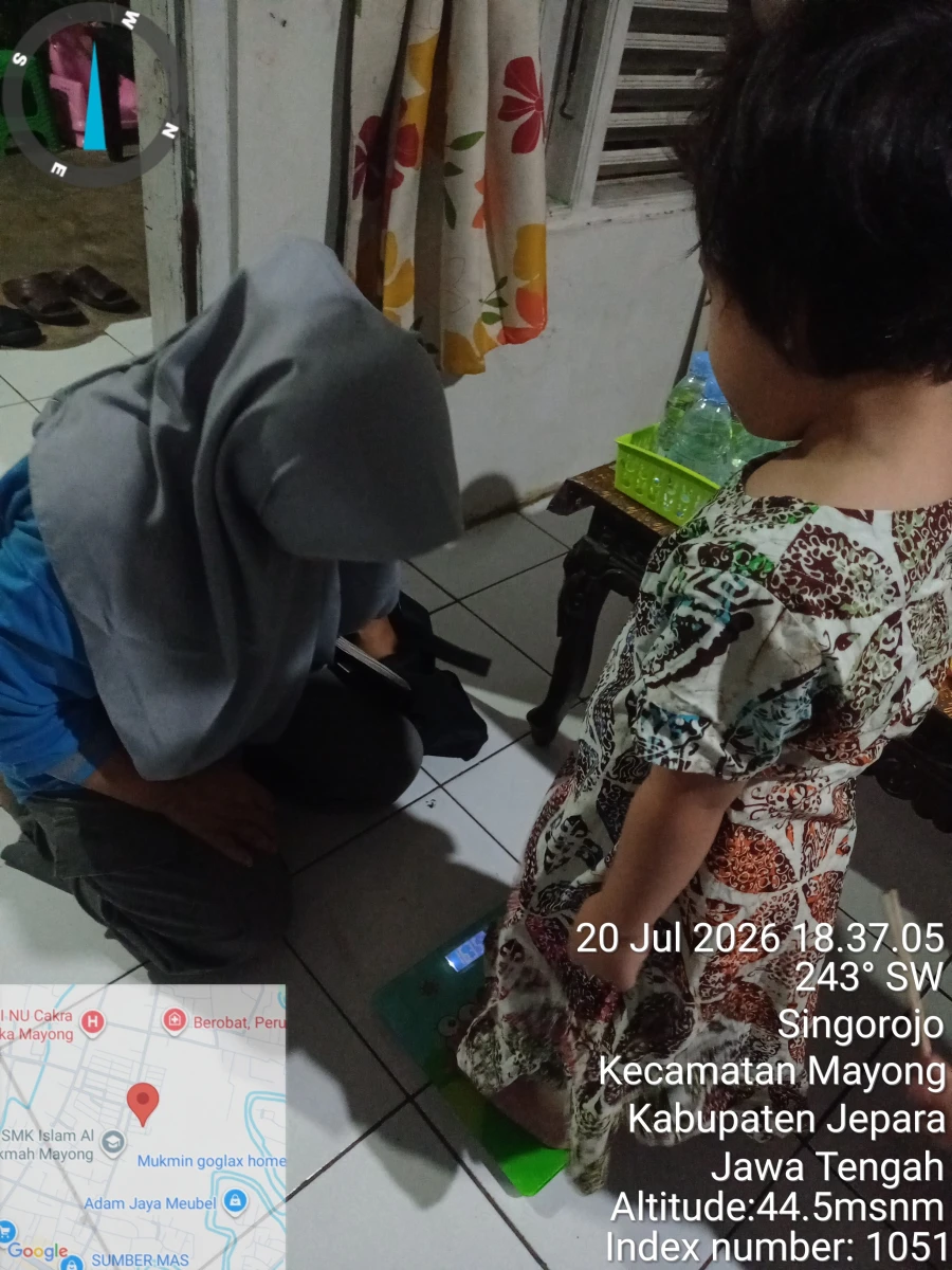 Pendampingan TPK dan Pemantauan Tumbuh Tumbuh Balita Jingga Ayu Bestari di RT 01 RW 03