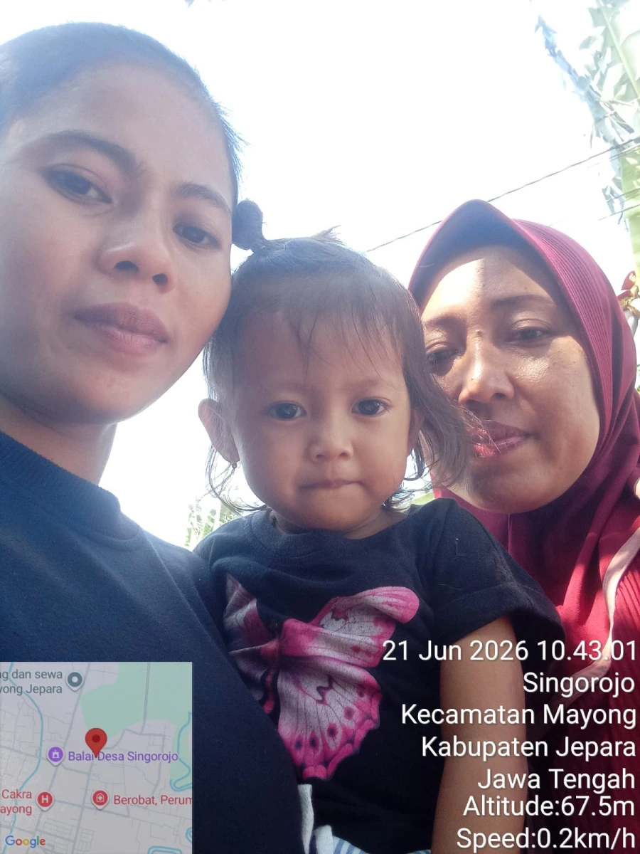 Kader TPK Melaksanakan Kunjungan Pendampingan Ibu dan Balita an. Kahiyang Aisyah Susanto