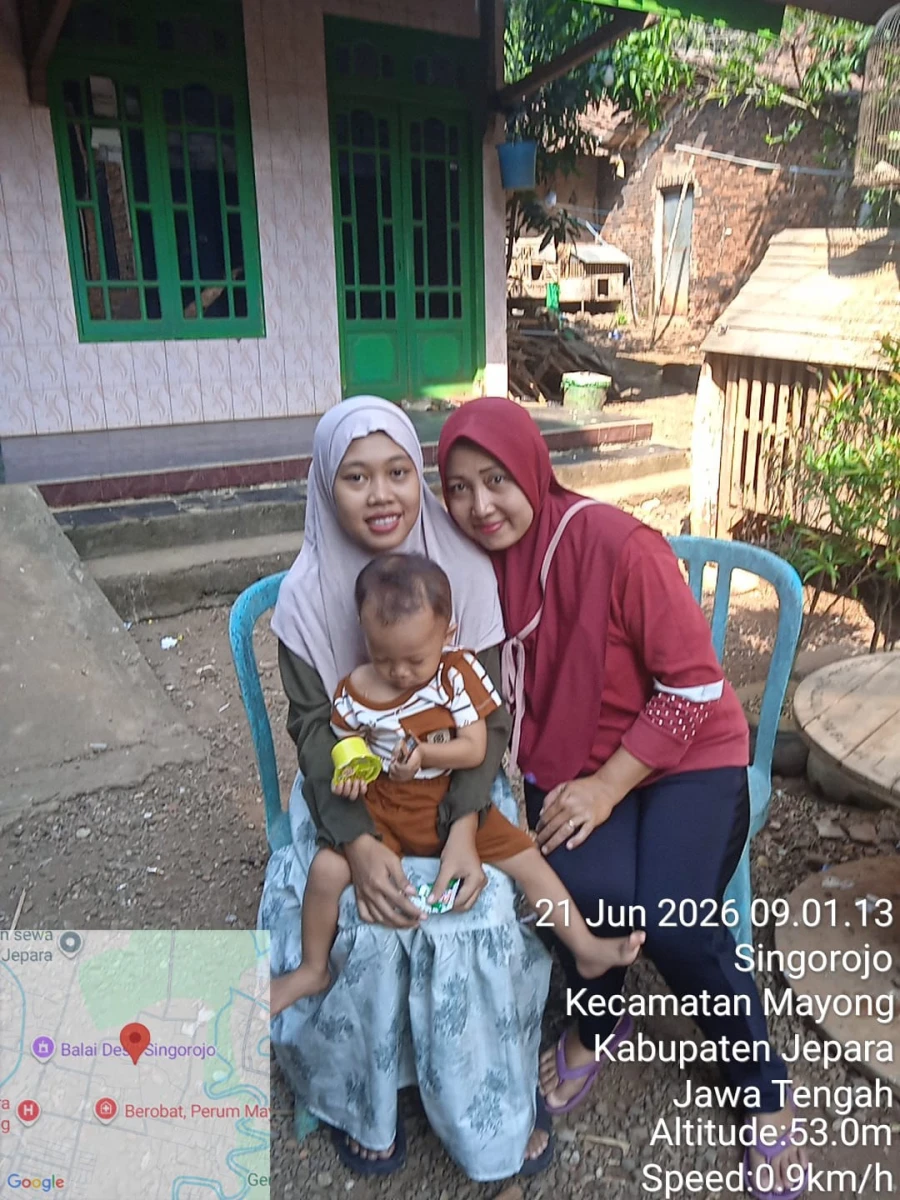 Kunjungan Kader TPK kepada balita bernama Haidar RT 03/RW 02