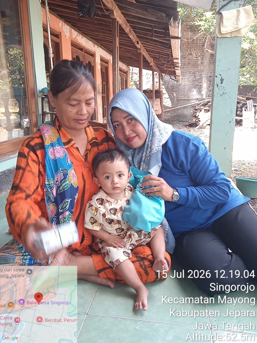 Kunjungan Kader TPK kepada Balita Arkan RT 03/RW 02