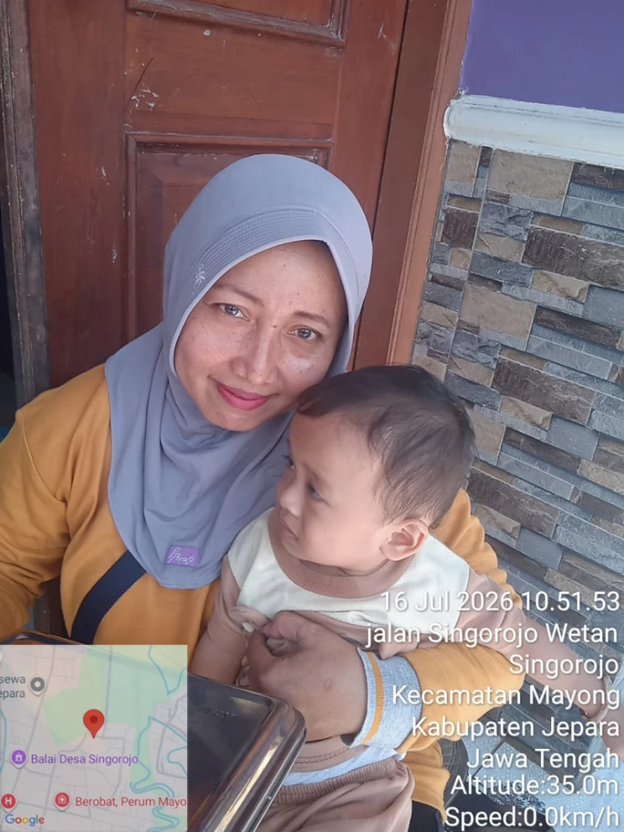 Kunjungan Kader TPK kepada Balita Davindra RT 04/RW 02  