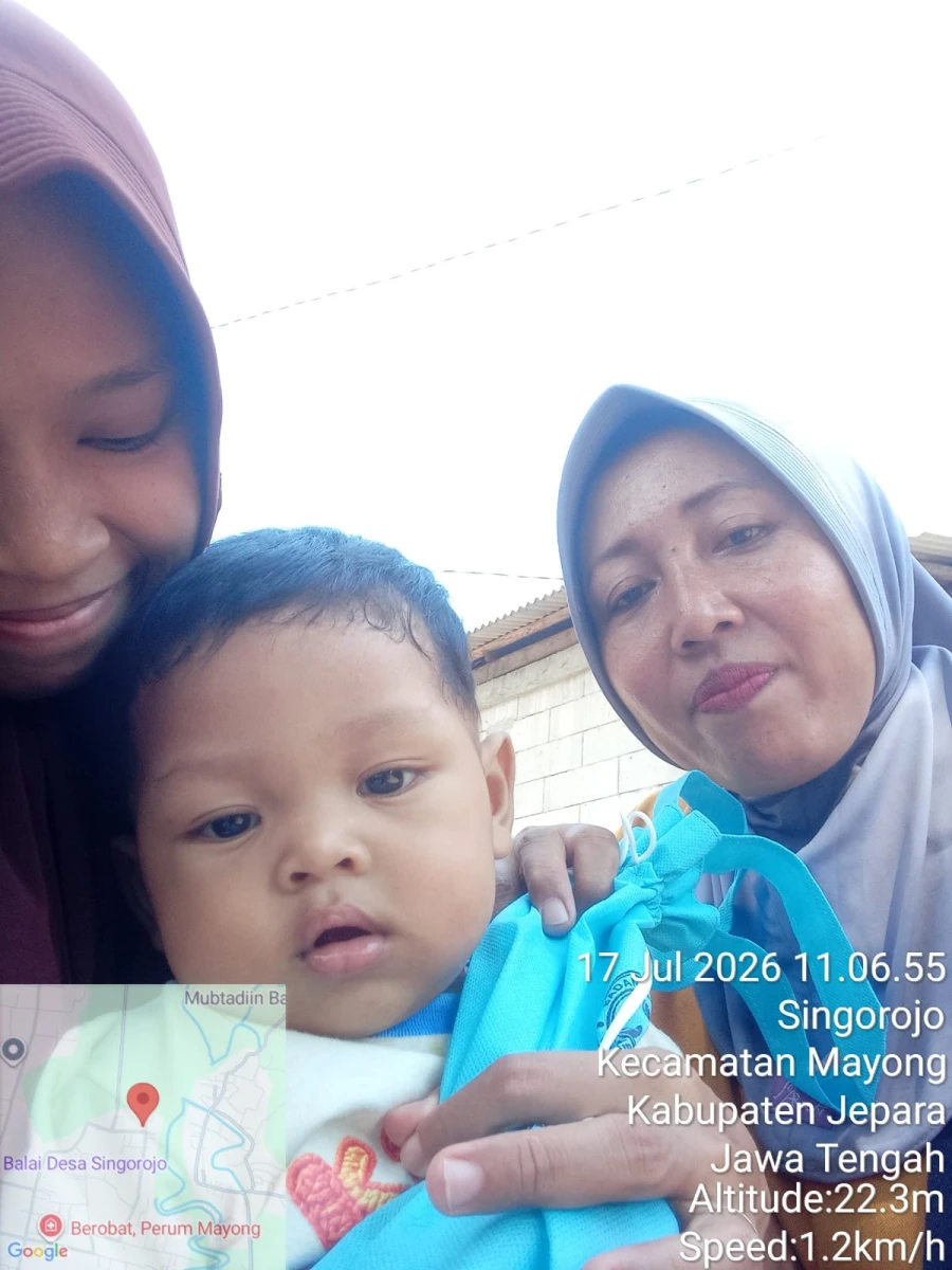 Pendistribusian MBG 3B kepada Balita Muhammad Iqbal Hanan RT 05/RW 02