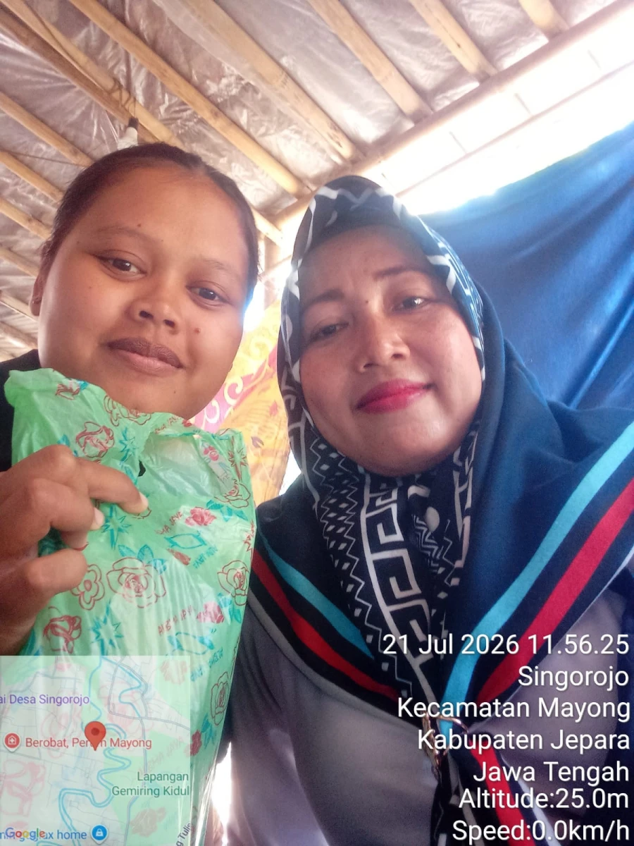 Pendistribusian MBG 3B kepada Ibu Menyusui Syifaul Janah RT 06/RW 02