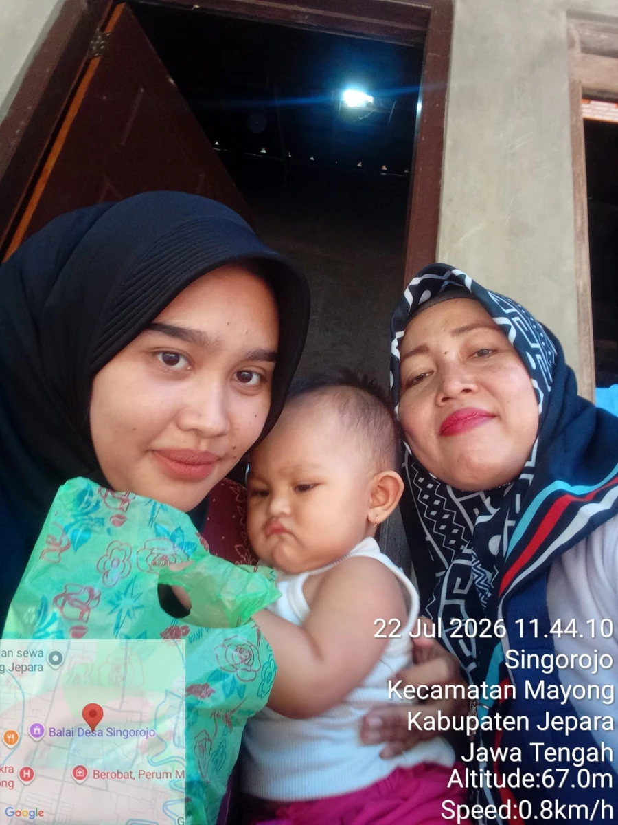 Pendistribusian MBG 3B kepada Ibu Menyusui Tiara Mayang Sari RT 03/RW 02