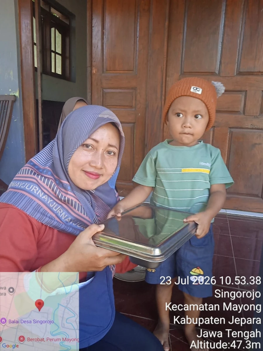 Pendistribusian MBG 3B kepada Balita Bima RT 05/RW 02