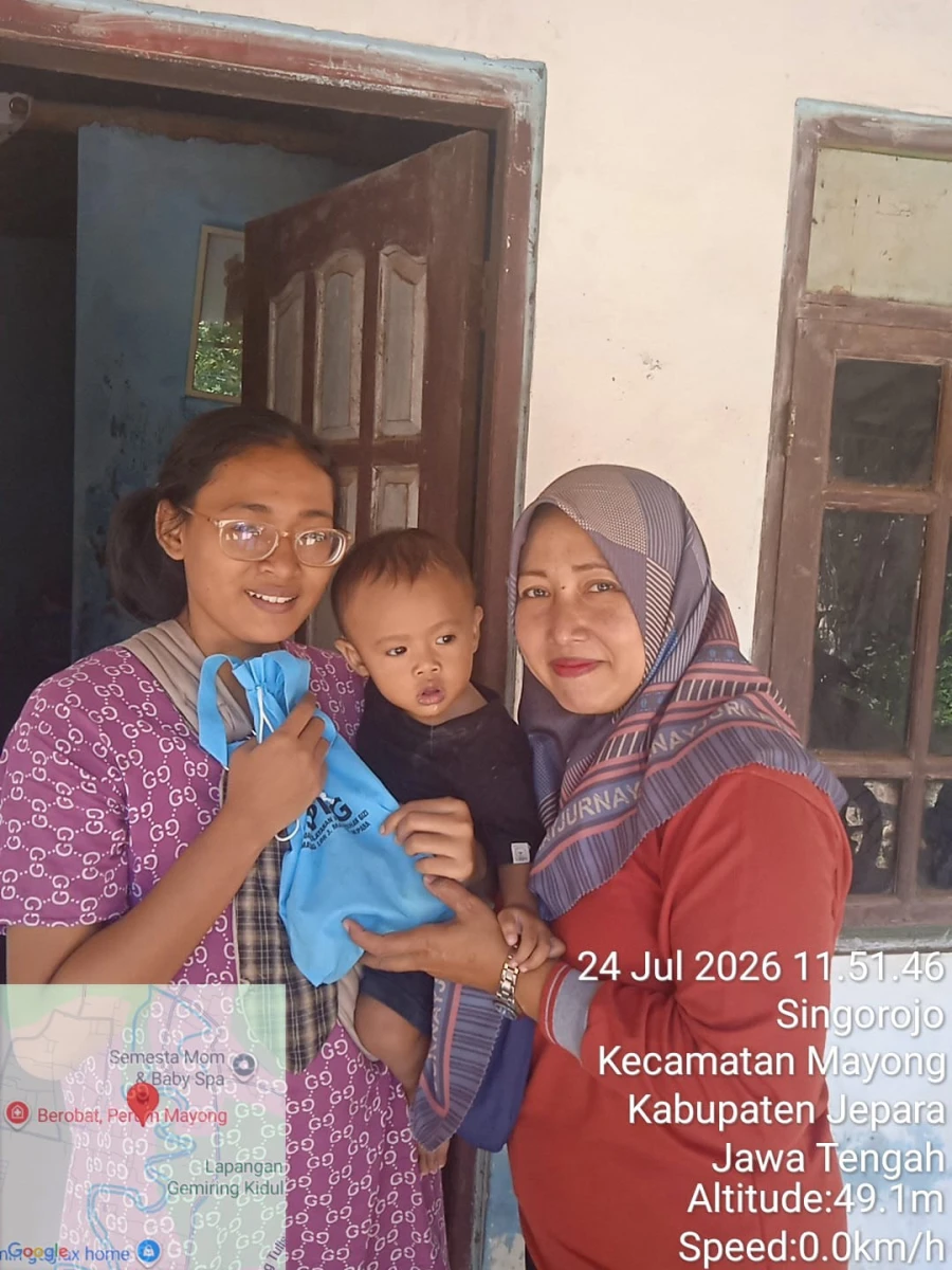 Pendistribusian MBG 3B kepada Ibu Menyusui Fatimah Az-Zahra RT 06/RW 02