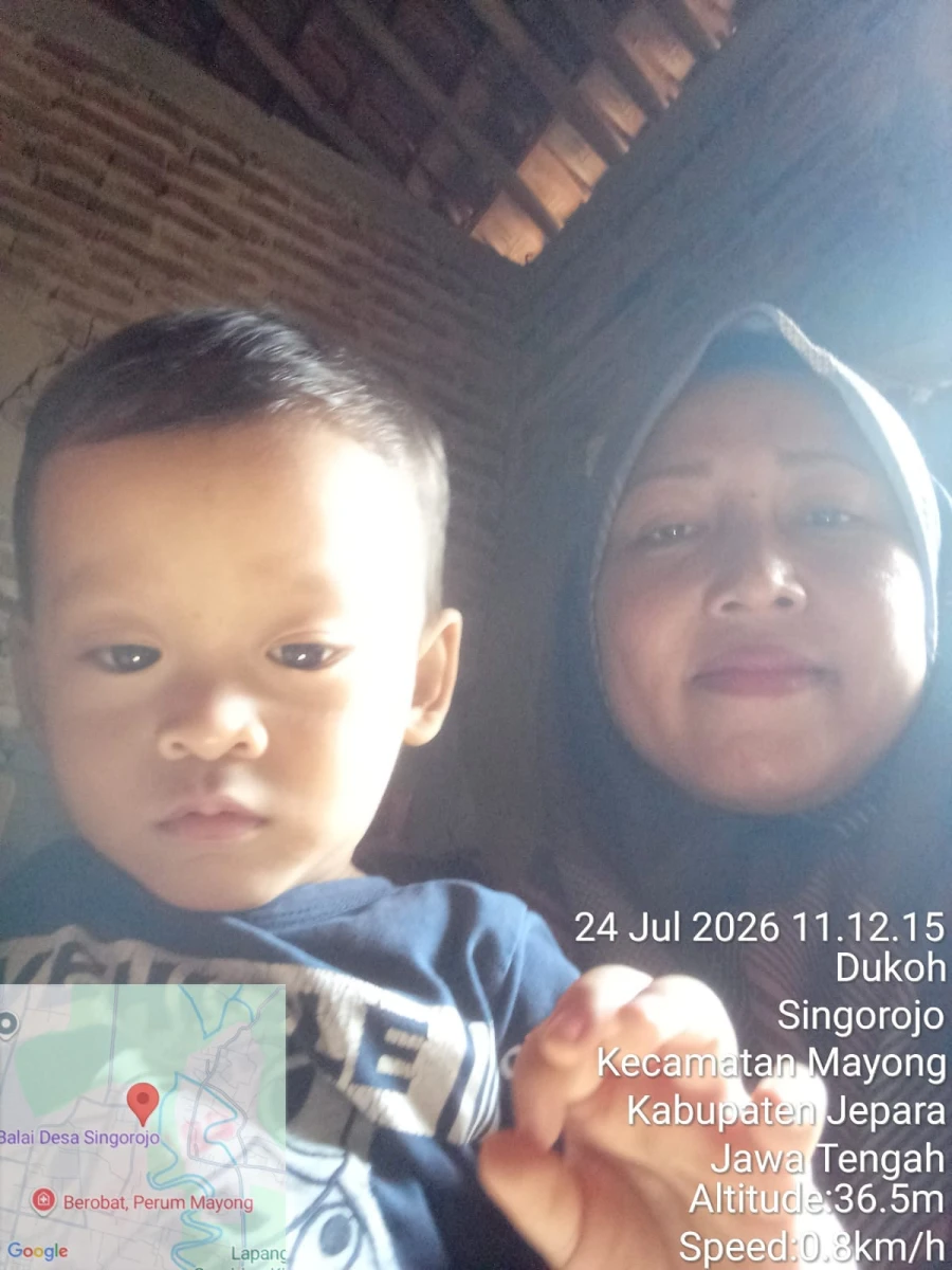 Kunjungan Kader TPK kepada Balita Mohammad Saka Wicaksana RT 04/RW 02