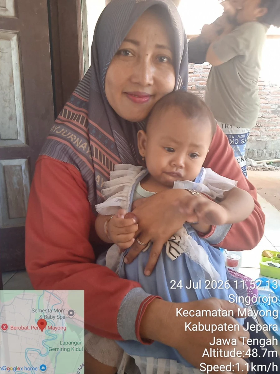 Kunjungan Kader TPK kepada Balita Aleena RT 06/RW 02