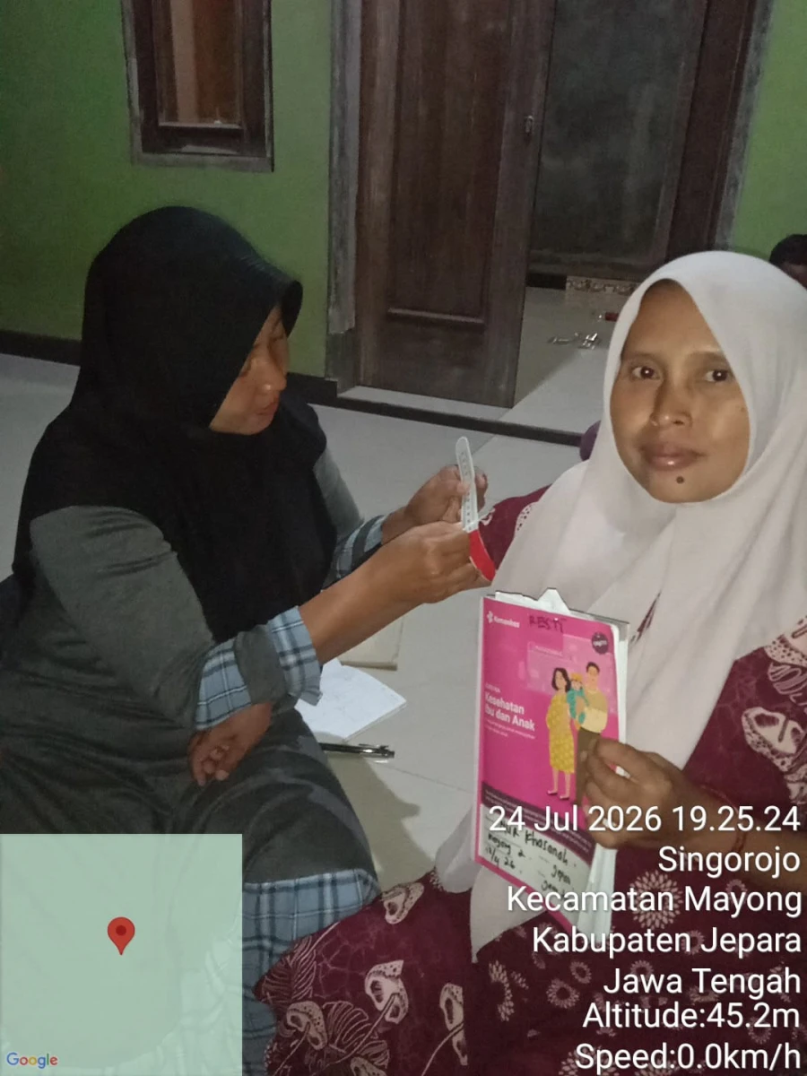Kunjungan Kader TPK kepada Ibu Hamil Nur Khasanah RT 05/RW 02