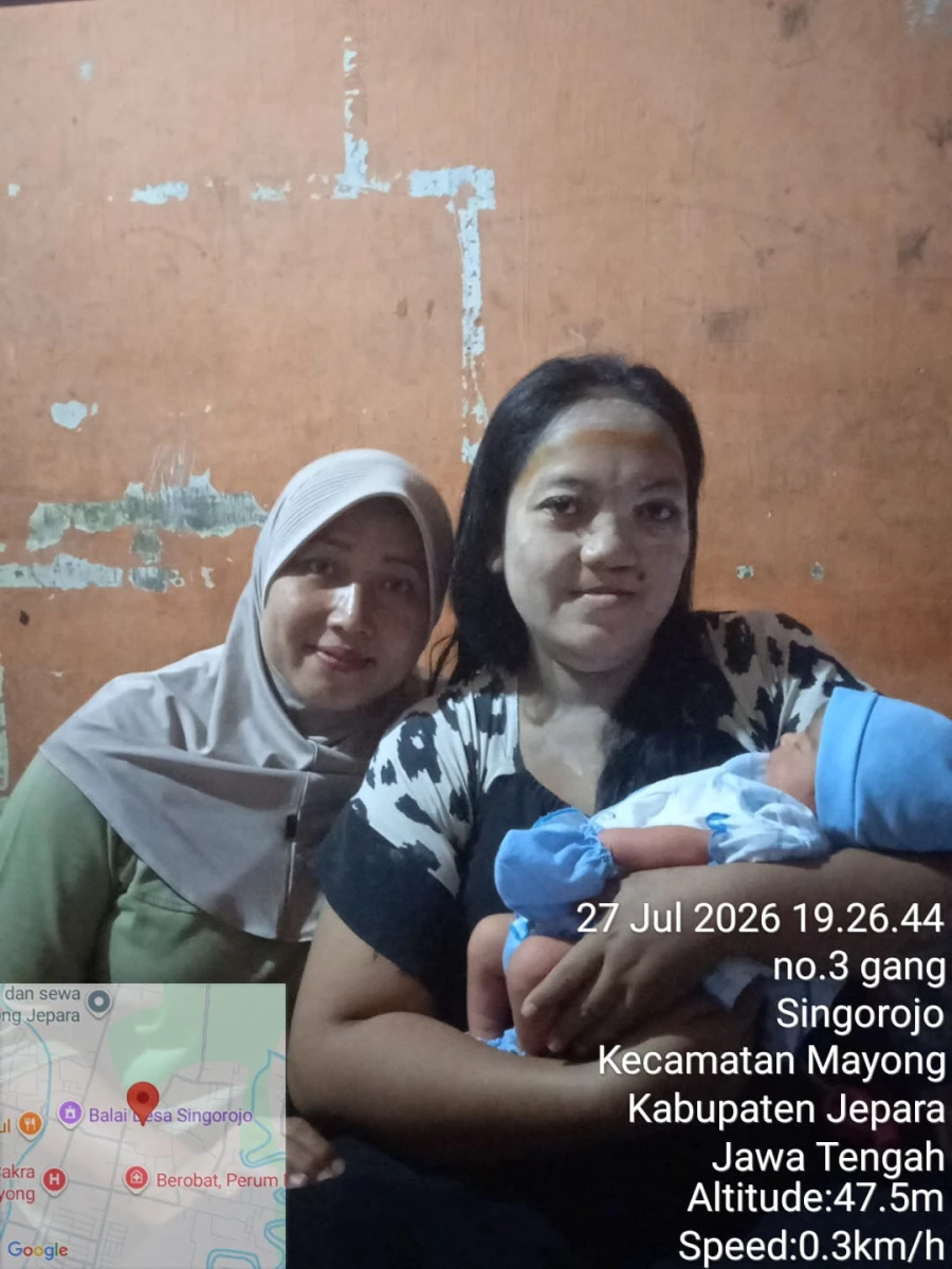 Kunjungan Kader TPK kepada Ibu Menyusui Yeni Fitria RT 03/RW 02