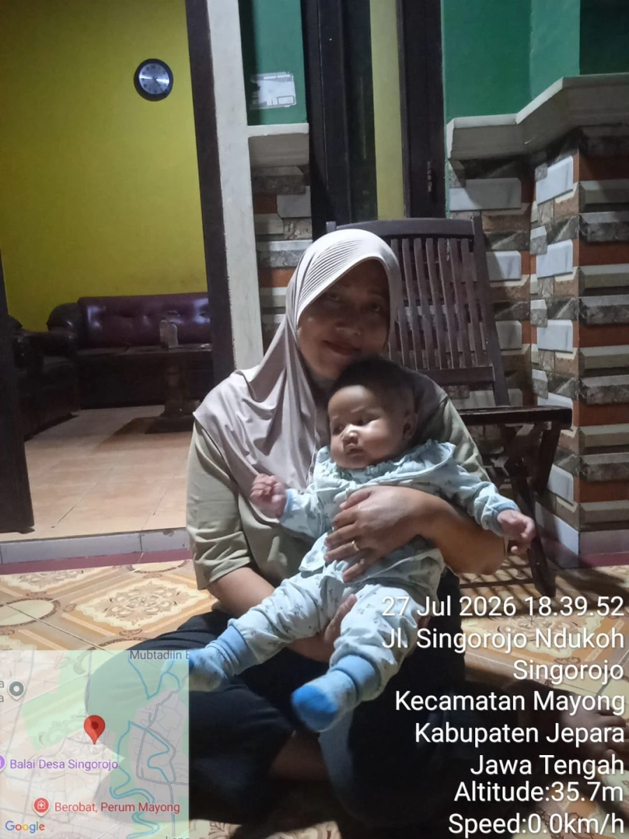Kader TPK Melaksanakan Kunjungan Pendampingan Balita an. Zea Alfatunnisa di RT 04 RW 02