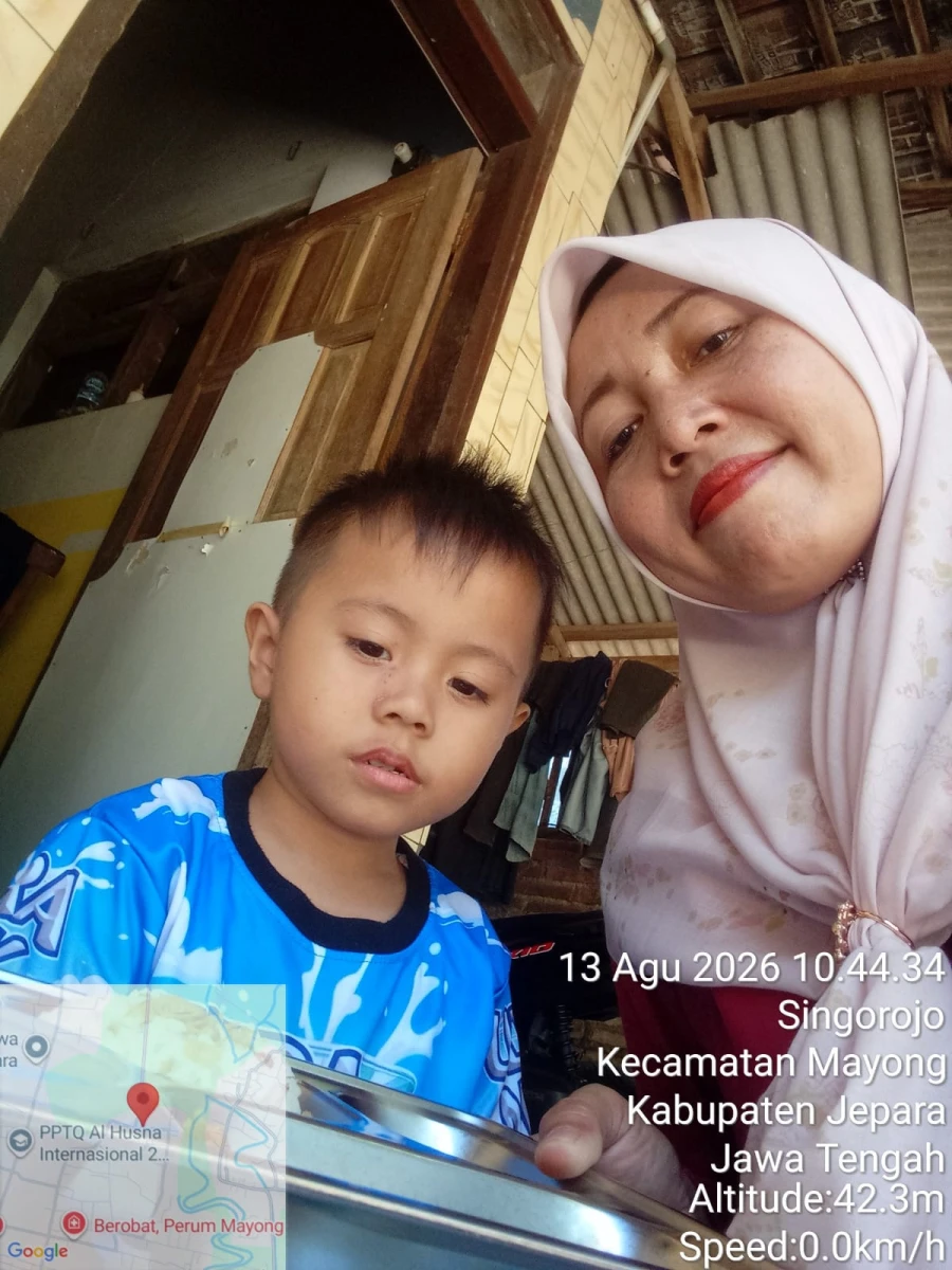 Pendistribusian MBG 3B kepada Balita Muhammad Galang RT 04/RW 02