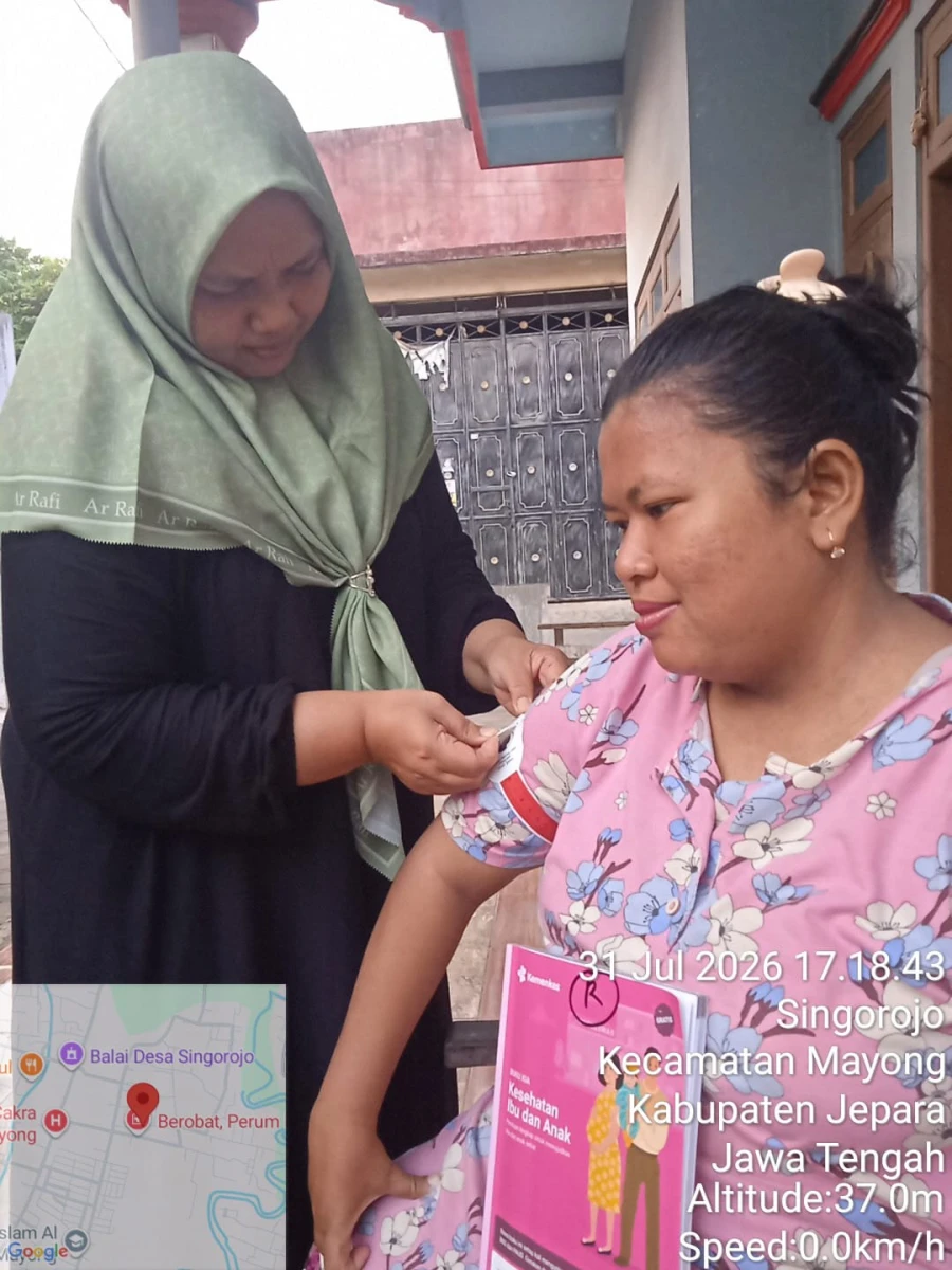 Kunjungan Kader TPK kepada Ibu Hamil Nahlul Janah RT 01/RW 02