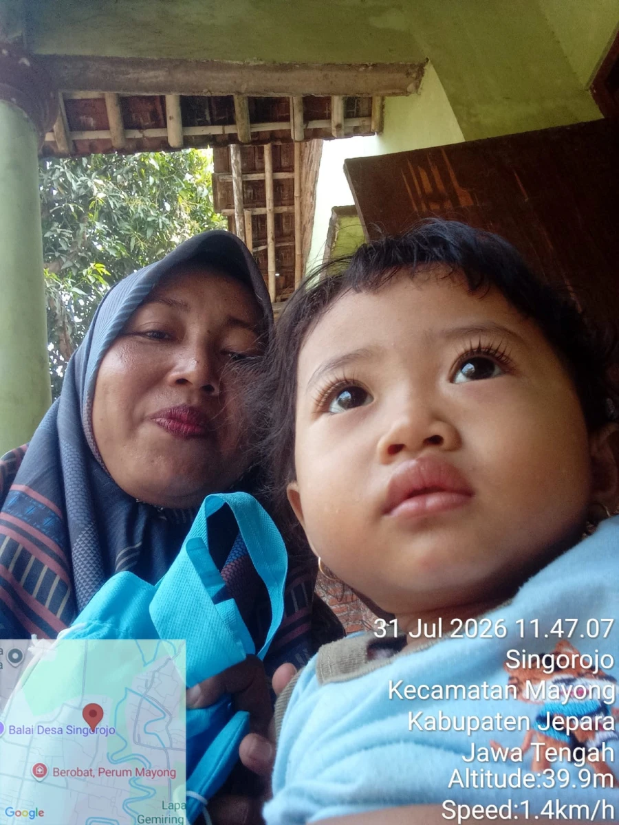 Giat Pemantauan Asupan MBG Balita: Kader TPK Kunjungi Rumah Balita Celine