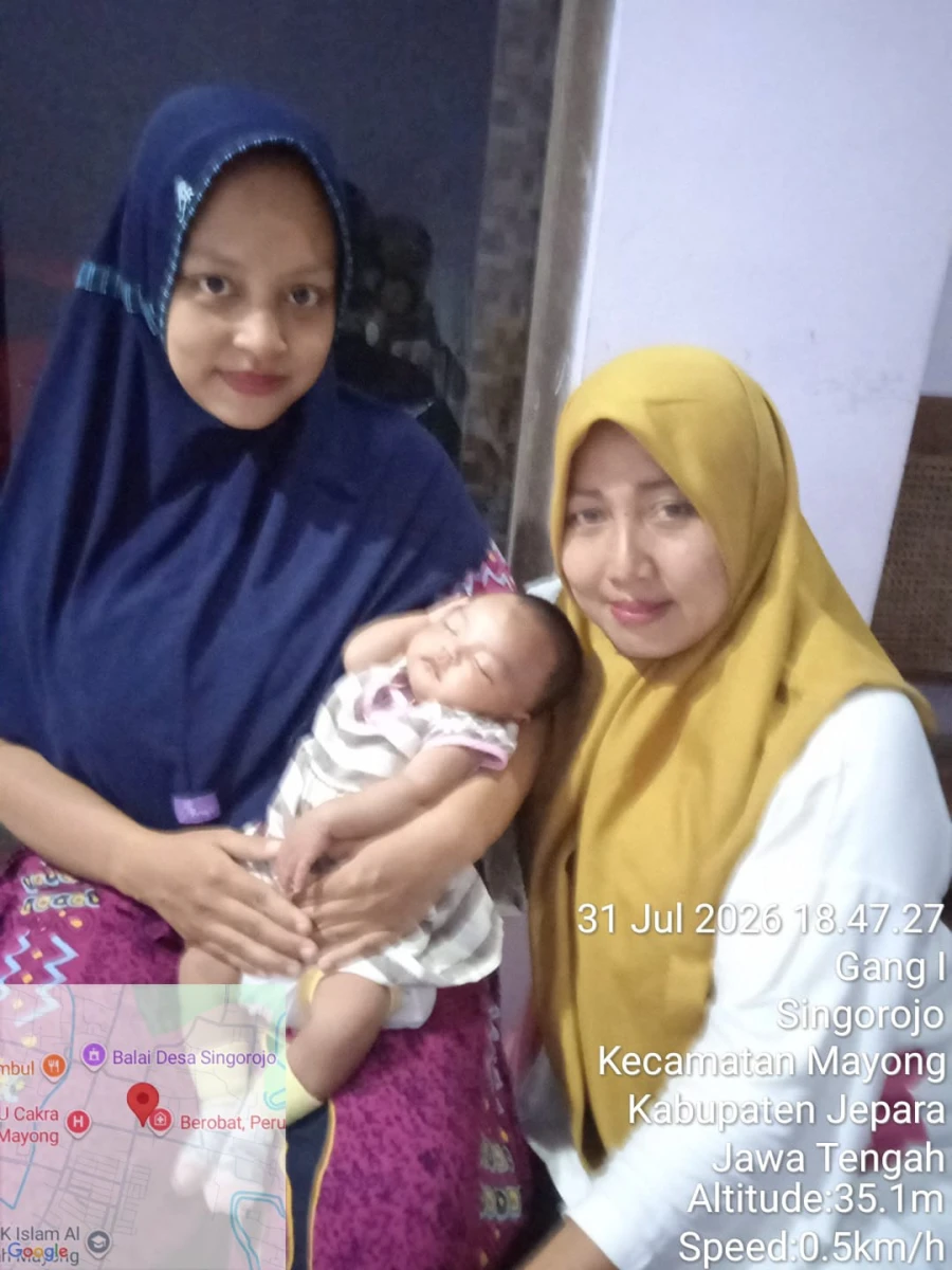 Kunjungan Kader TPK kepada Balita Azzelina Hanara Yasmin RT 01/RW 02