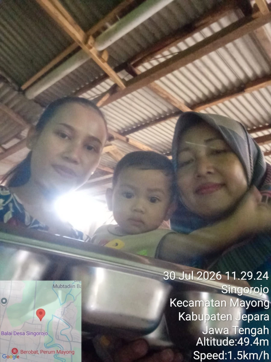 Kader TPK Melaksanakan Pendampingan dan Monitoring MBG Balita an. Bintang Pamungkas di RT 05 RW 02