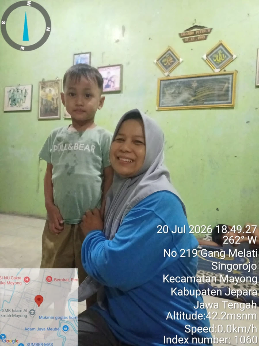 Kunjungan Kader TPK ke Balita Attaraska Omar Khan