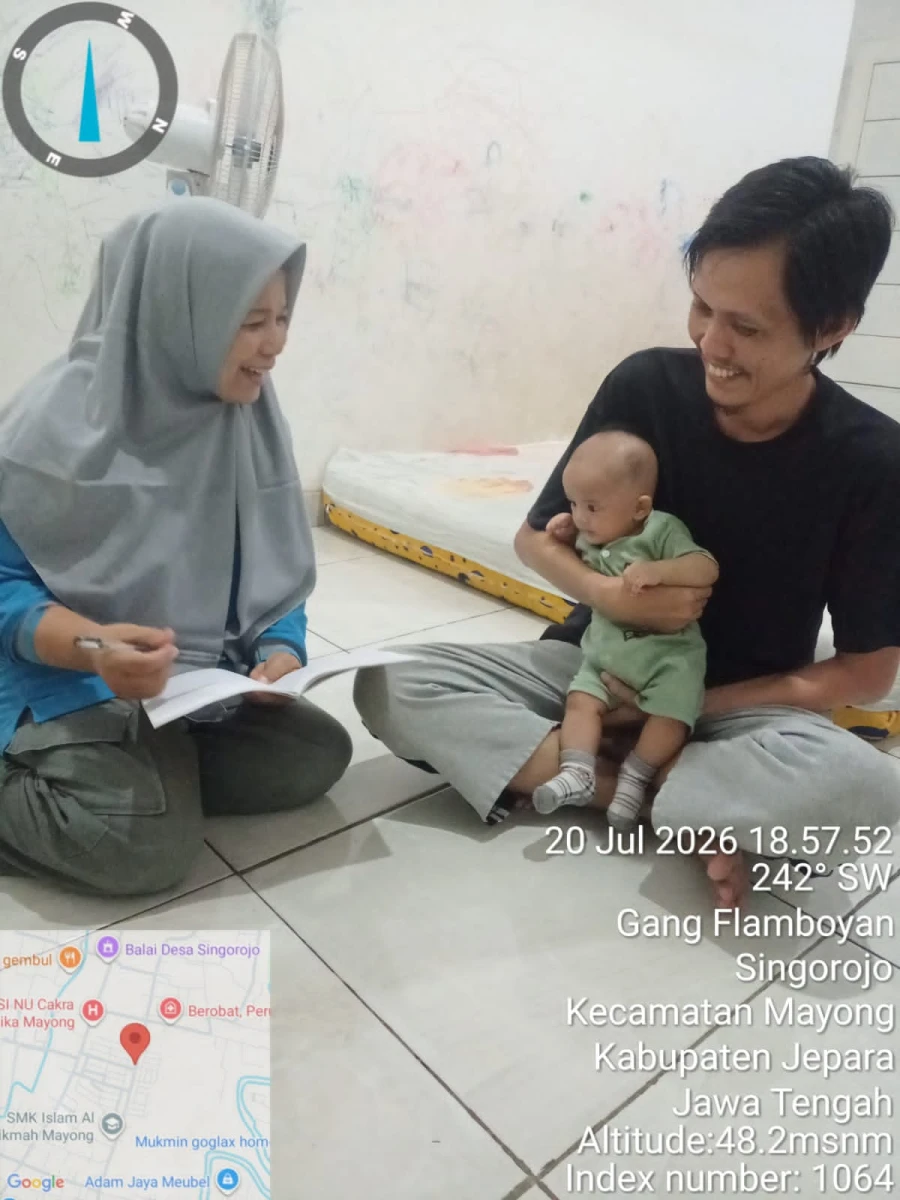 Kunjungan Kader TPK ke Balita Attaraska Omar Khan
