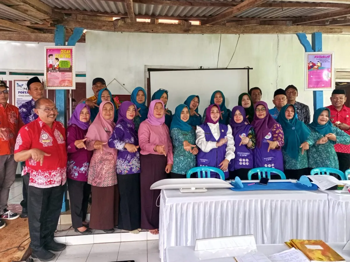Sosialisasi POSYANDU 6 SPM di desa Swawal 