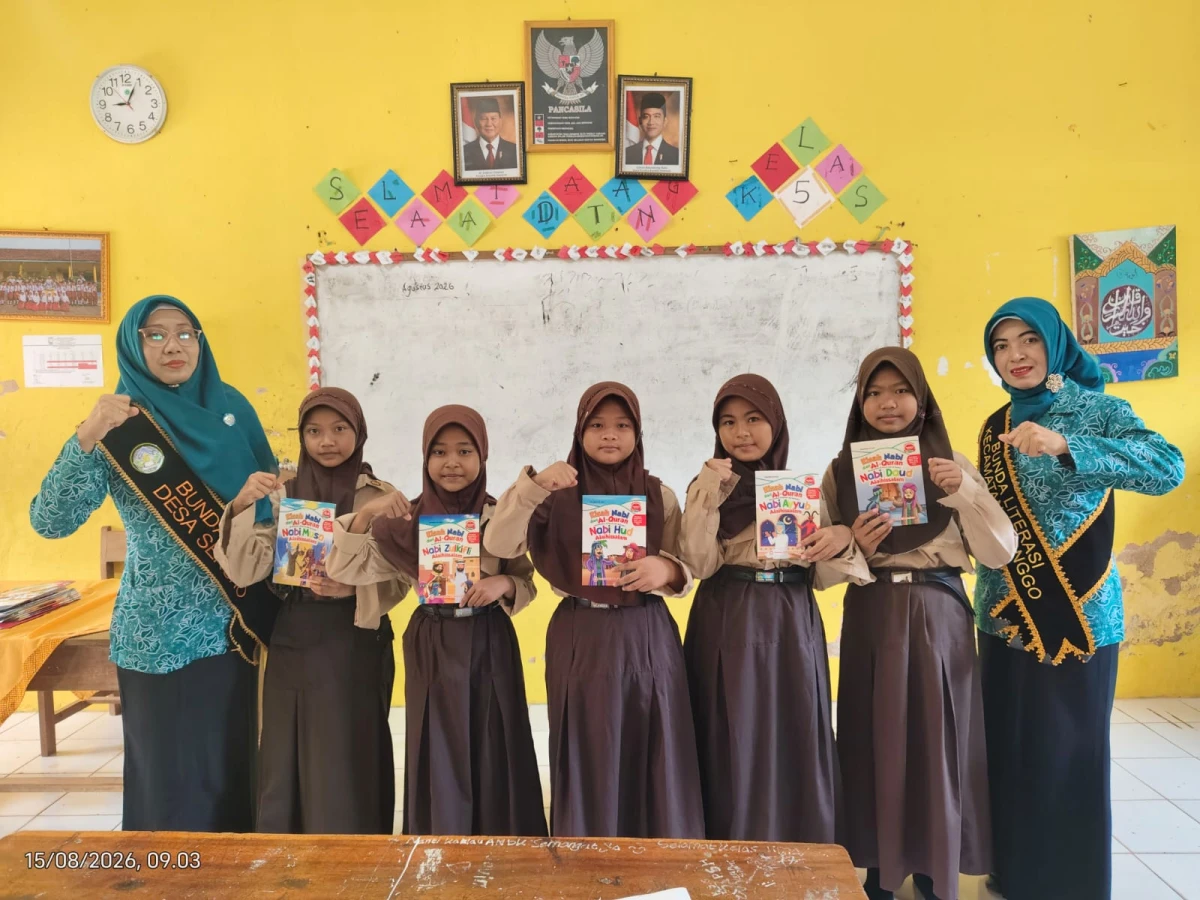 Safari Literasi Bunda Literasi Kecamatan Mlonggo di SDN 5 Sekuro