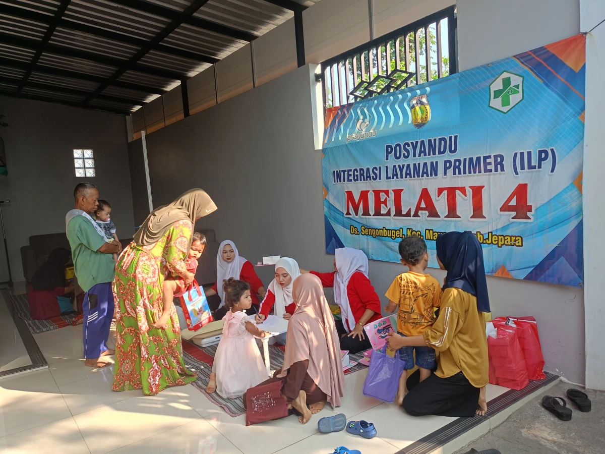 Pelaksanaan kegiatan posyandu melati 4 sengonbugel pada bulan Agustus 