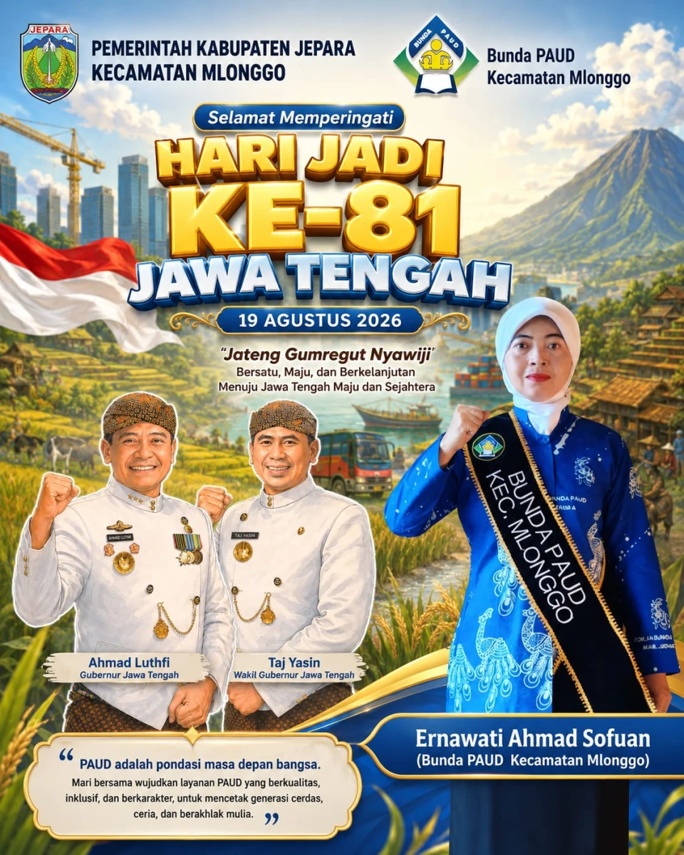 Hari Jadi ke-81 Jawa Tengah: Bersama Wujudkan PAUD Berkualitas untuk Generasi Masa Depan