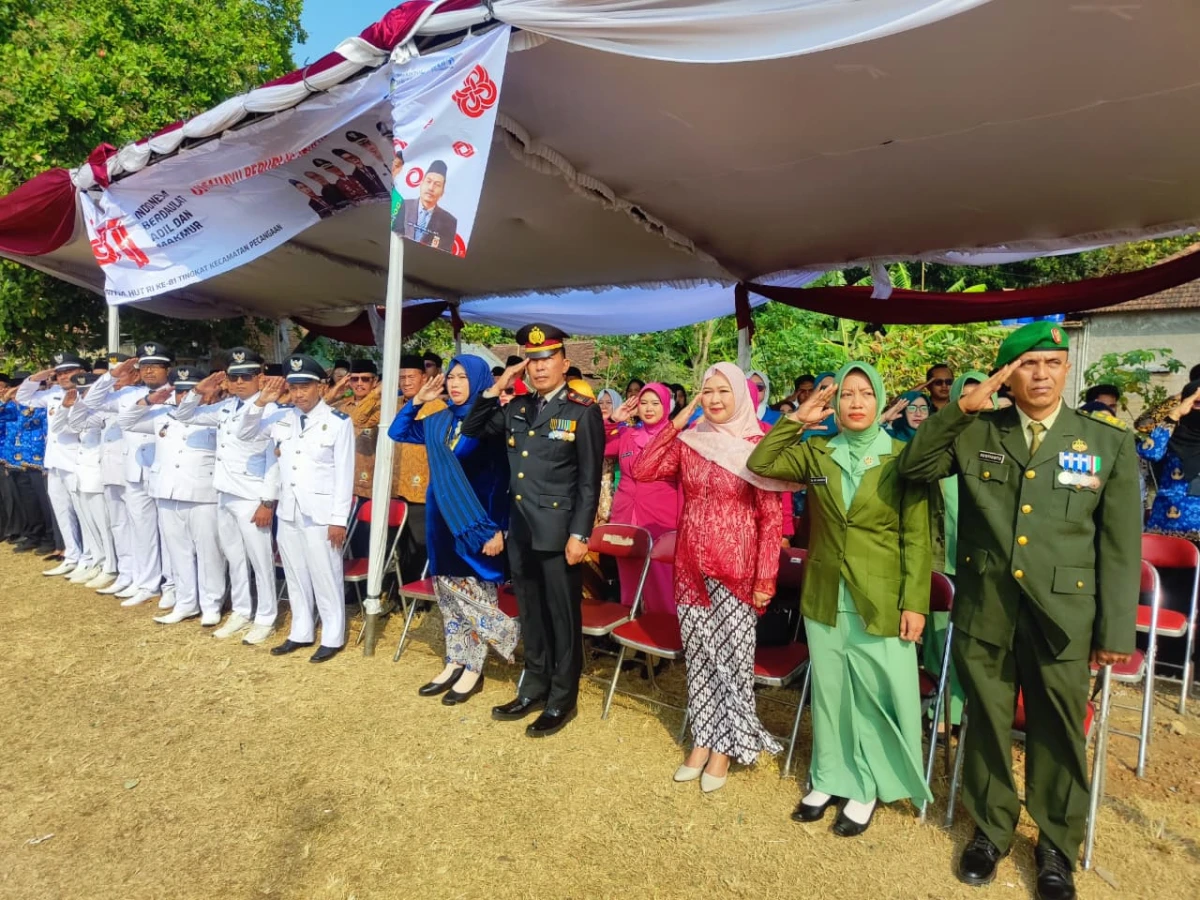 Upacara HUT ke-81 Kemerdekaan RI Tingkat Kecamatan Pecangaan