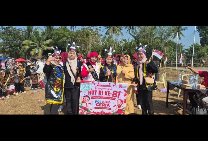 Pos PAUD Ceria Karanggondang Meriahkan Karnaval HIMPAUDI Kecamatan Mlonggo Bertema Adat dan Budaya Indonesia