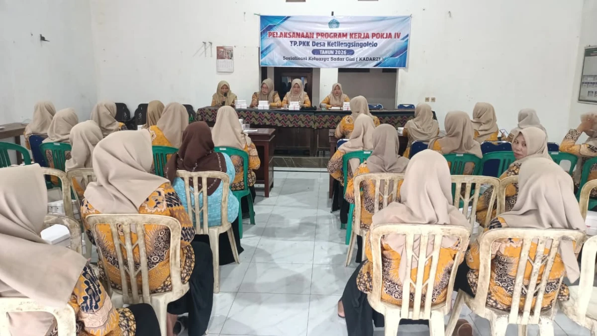 Pelaksanaan program kerja pokja I TP. PKK Desa ketilengsingolelo " Sosialisasi Pola Asuh Anak dan Remaja di Era Digital " di baledesa ketilengsingolelo pada tgl 23 Agustus 2026