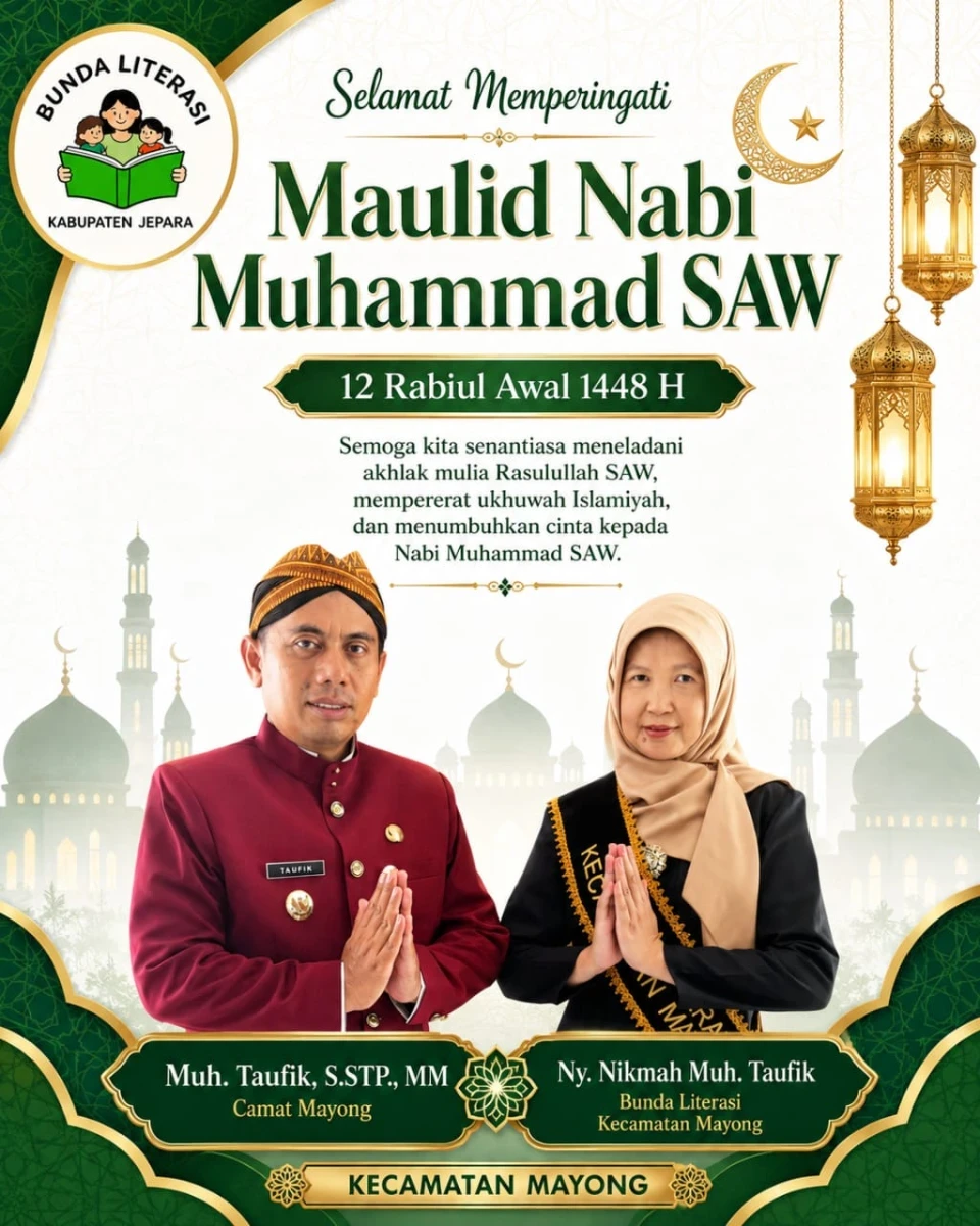 Bunda Literasi Mayong Ajak Masyarakat Teladani Akhlak Rasulullah di Peringatan Maulid Nabi