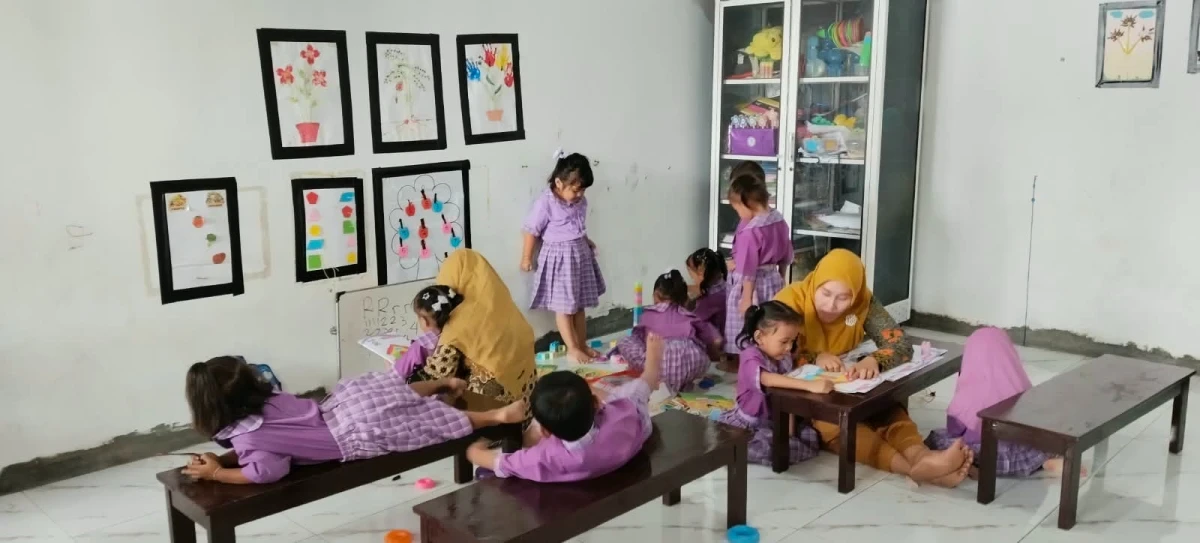 Kegiatan Pembelajaran Pos Paud Mutiara Hati Desa Ujungwatu