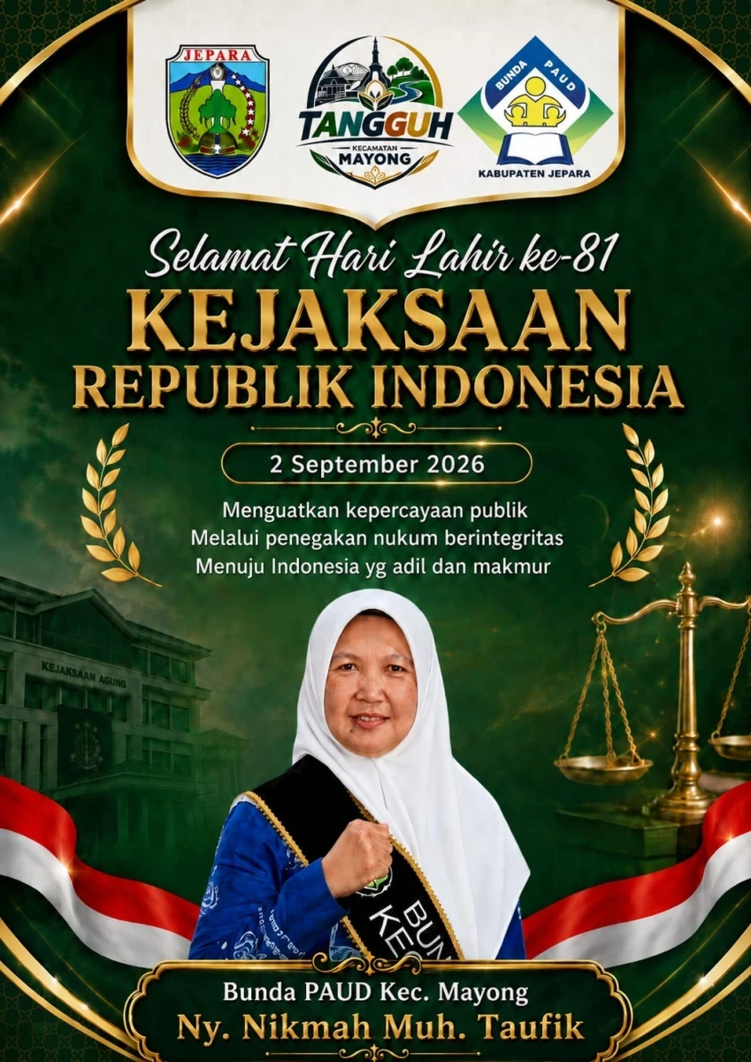Bunda PAUD Kecamatan Mayong Sampaikan Selamat Hari Lahir ke-81 Kejaksaan Republik Indonesia