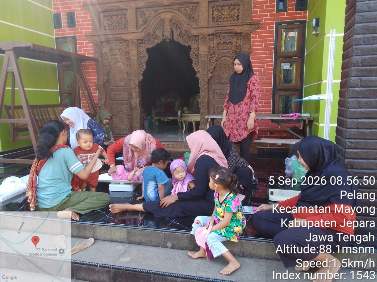 Kegiatan posyandu teratai 1 desa pelang