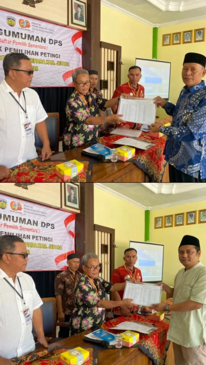 Kader PKK Pokja 1 Desa Kedungcino Turut Berperan Serta dalam Pengumuman DPS untuk Pemilihan Petinggi Desa Kedungcino periode 2027 sd 2035