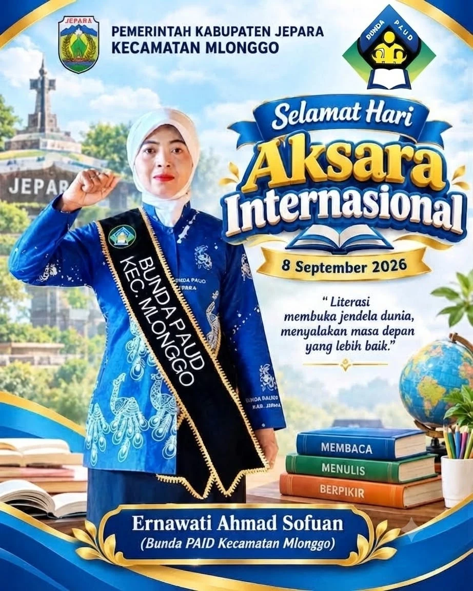 Bunda PAUD Kecamatan Mlonggo Peringati Hari Aksara Internasional, Perkuat Literasi Anak Sejak Usia Dini