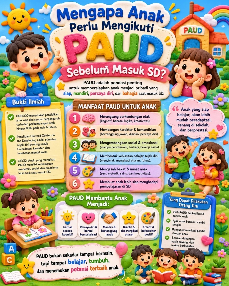 Mengapa Anak Perlu Mengikuti PAUD Sebelum Masuk SD?