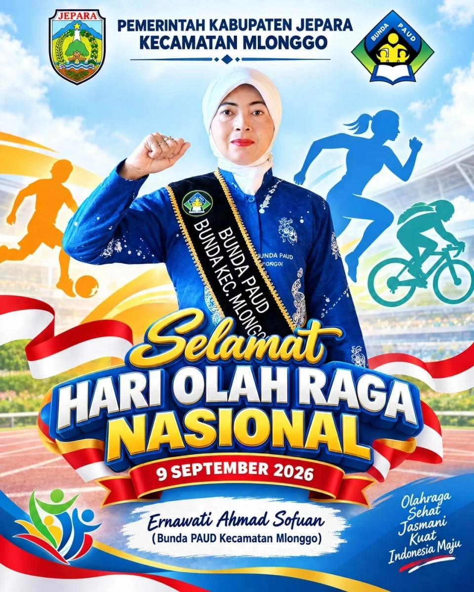 Bunda PAUD Kecamatan Mlonggo Ajak Anak Tanamkan Semangat Hidup Sehat melalui Olahraga Sejak Dini