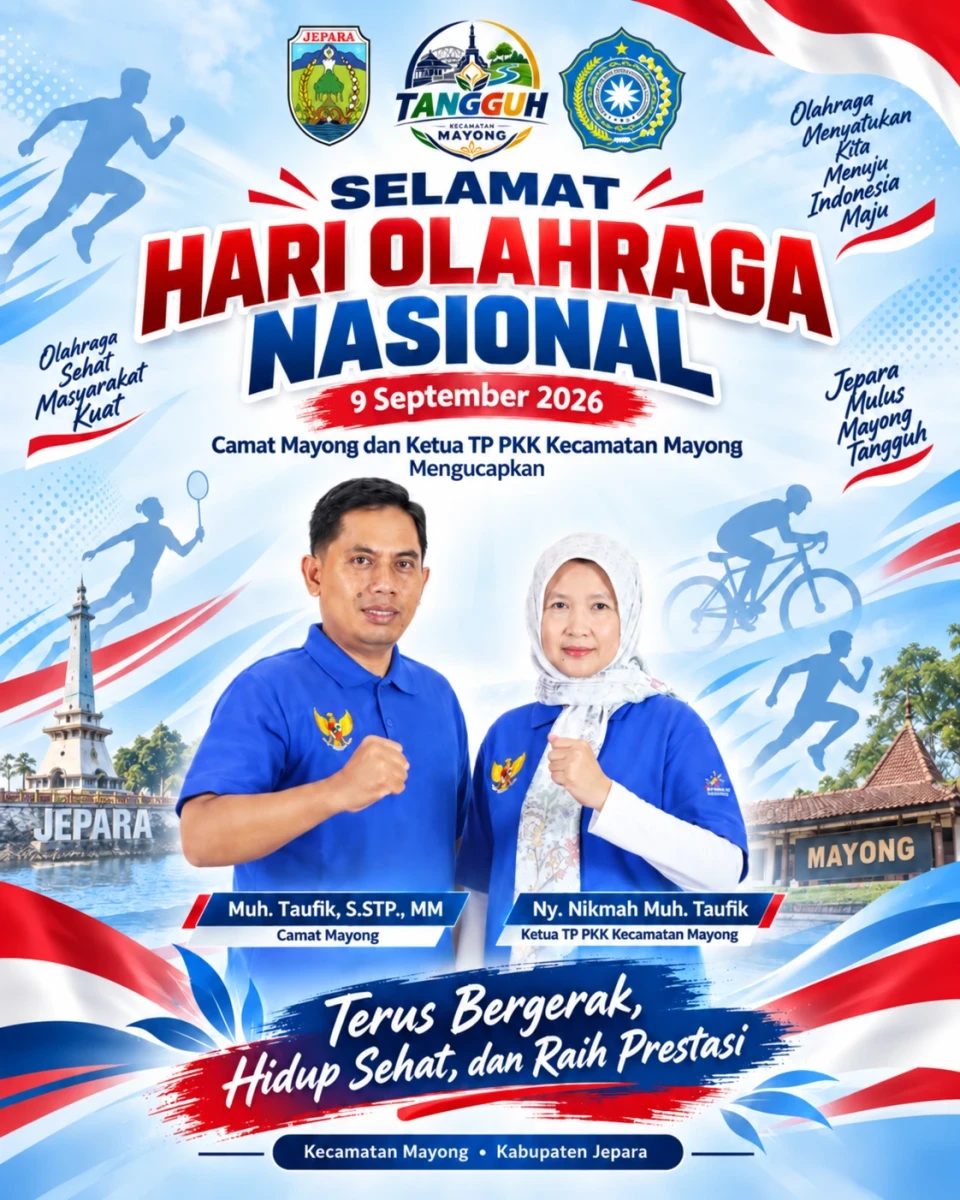 Jepara Mulus, Mayong Tangguh: Semangat Hari Olahraga Nasional dari Kecamatan Mayong