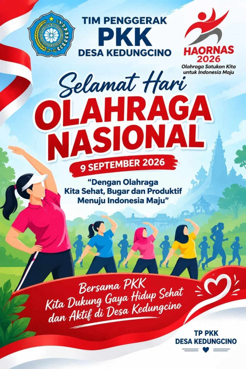 SELAMAT HARI OLAHRAGA NASIONAL (HAORNAS) TAHUN 2026 "MENUJU MASYARAKAT AKTIF DAN BUGAR"