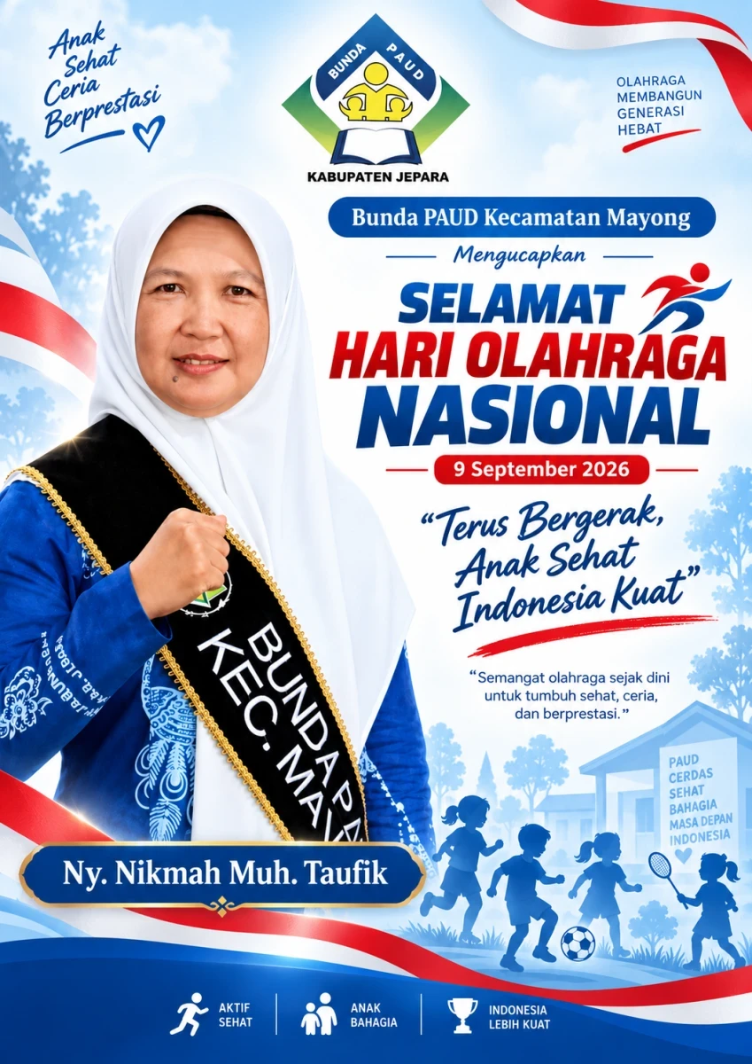 Hari Olahraga Nasional Jadi Momentum Bunda PAUD Mayong Bangun Generasi Aktif dan Tangguh