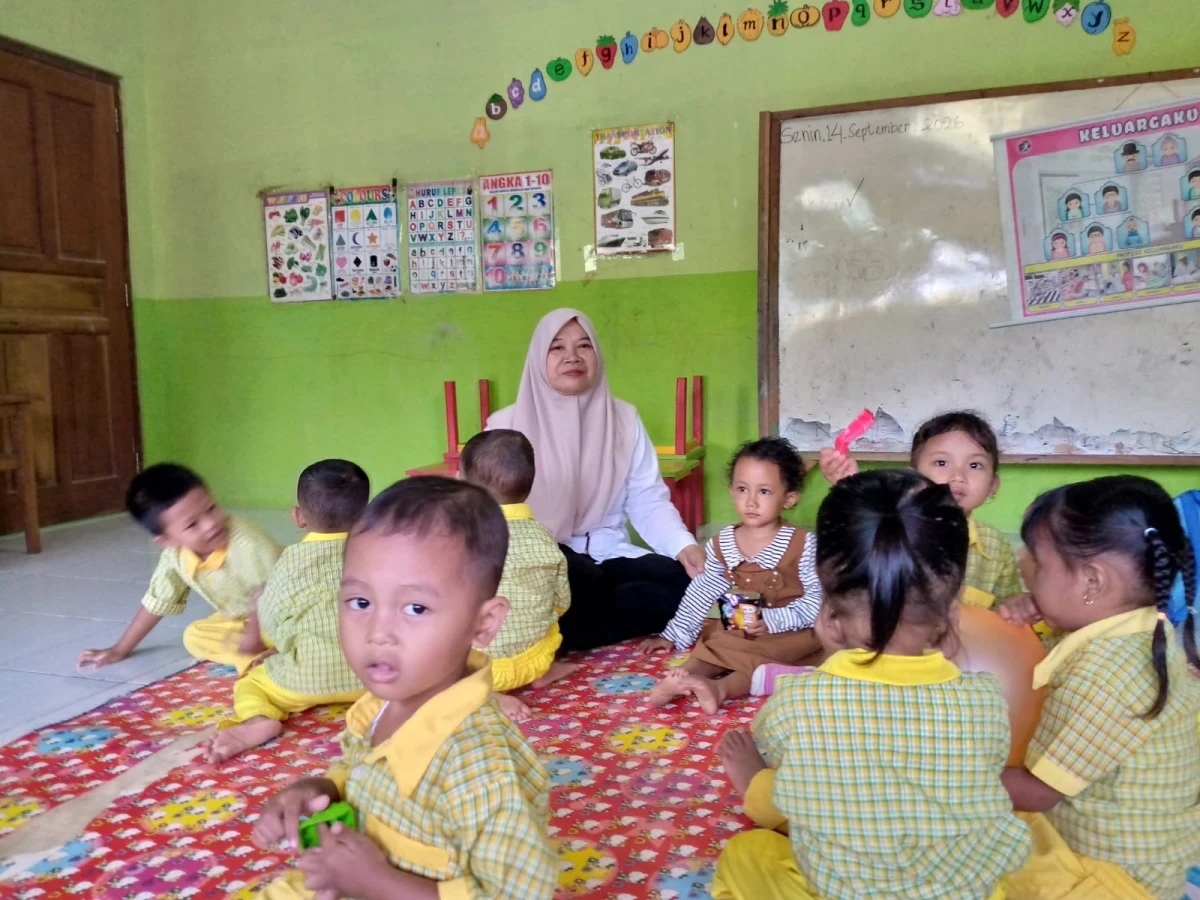 Ibu TP PKK berkunjung di PAUD Melati 