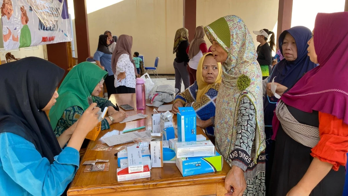 TP PKK Desa Mangunan menghadiri Posyandu Melati